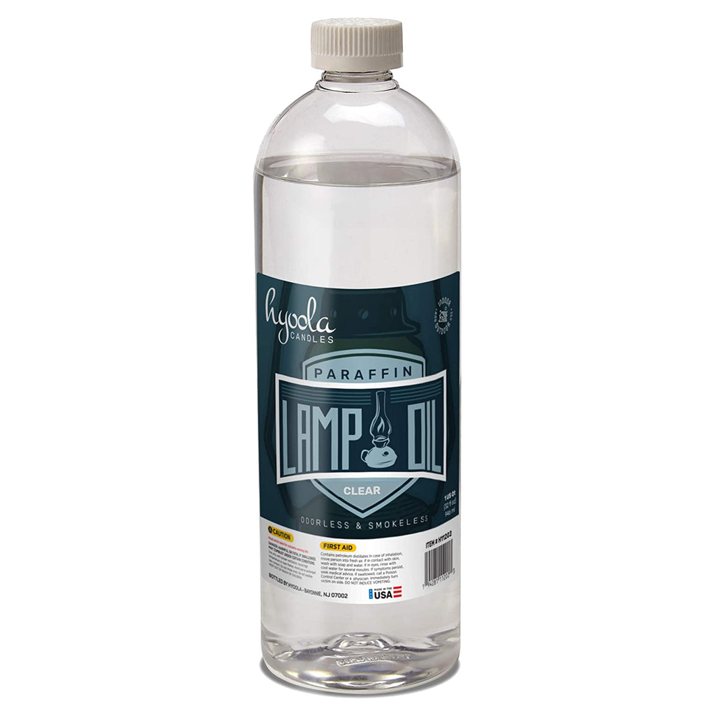 Hyoola Liquid Paraffin Lamp Oil - Clear Smokeless, Odorless, Ultra Clean Burning Fuel for Indoor and Outdoor Use - Highest Purity Available - 32oz