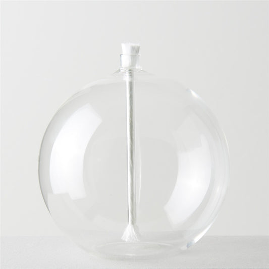 Quem Clear Handmade Big Balloon Glass Oil Candle, Home and Office Clear Ball Candle, Glass Ball Gift.