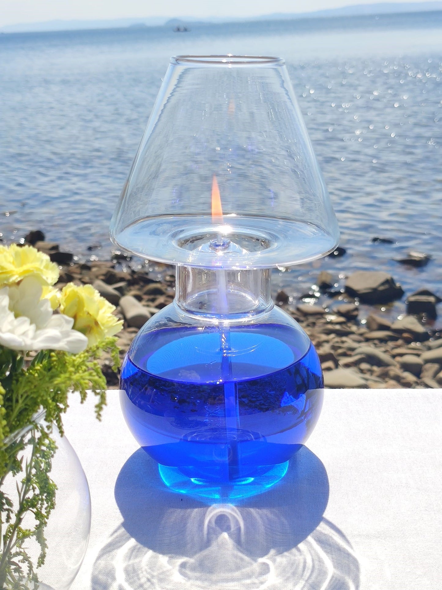 Quem Handmade Glass Lampshade Oil Candles. Outdoor and Indoor, Modern Glass Decor for Home and Office.