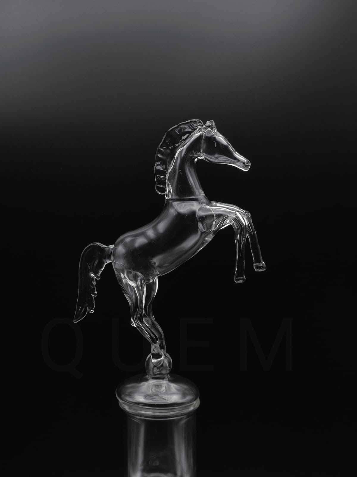 Quem Mustang Figured Carafe, Whisky Crystal Glass Decanter Set, Handmade Clear Carafe