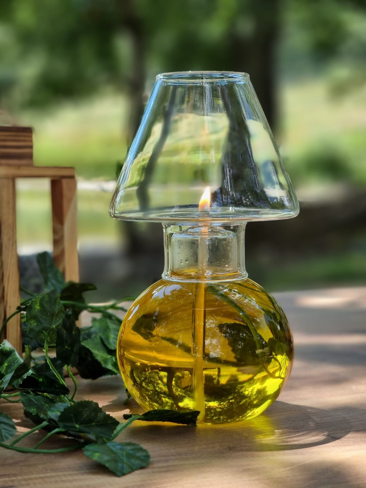 Quem Handmade Glass Lampshade Oil Candles. Outdoor and Indoor, Modern Glass Decor for Home and Office.